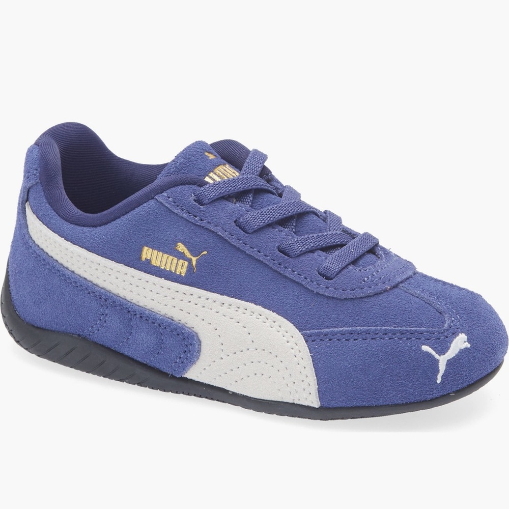 Puma Speedcat Big Kids Royal Blue and White Sneakers